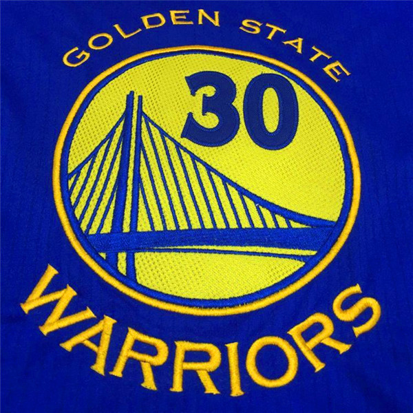 Maillot Authentique Manche Courte Warriors Curry 30 Bleu